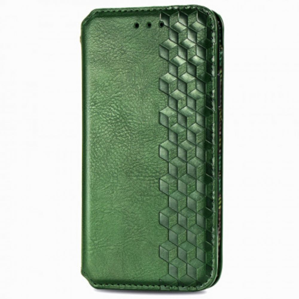 Bescherming Hoesje voor Moto G9 Power Folio-hoesje Diamant Textuur Leereffect