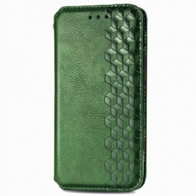 Bescherming Hoesje voor Moto G9 Power Folio-hoesje Diamant Textuur Leereffect