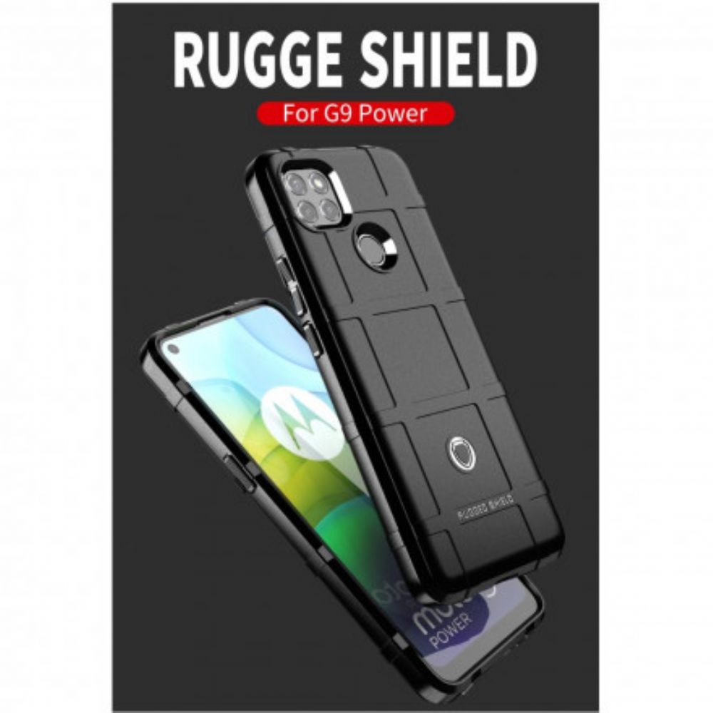 Hoesje voor Moto G9 Power Robuust Schild