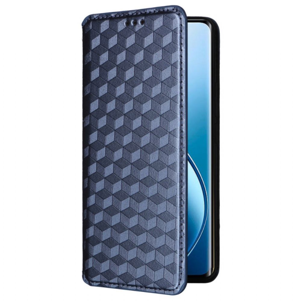 Folio-hoesje Realme 12 Pro / 12 Pro Plus 3d-ruitpatroon Bescherming Hoesje