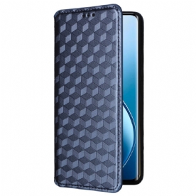 Folio-hoesje Realme 12 Pro / 12 Pro Plus 3d-ruitpatroon Bescherming Hoesje