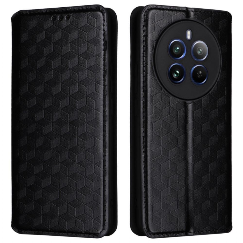 Folio-hoesje Realme 12 Pro / 12 Pro Plus 3d-ruitpatroon Bescherming Hoesje