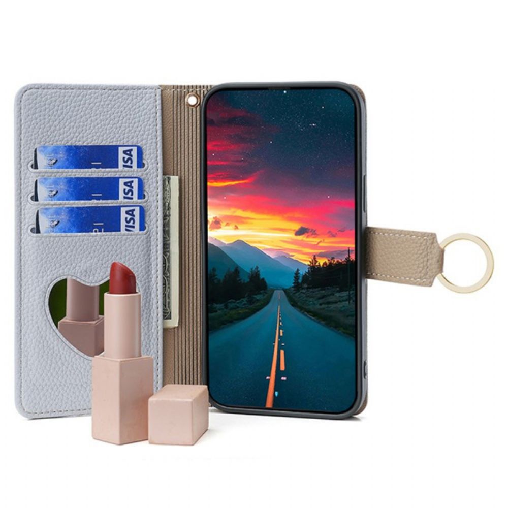 Folio-hoesje Realme 12 Pro / 12 Pro Plus Spiegel En Ketting