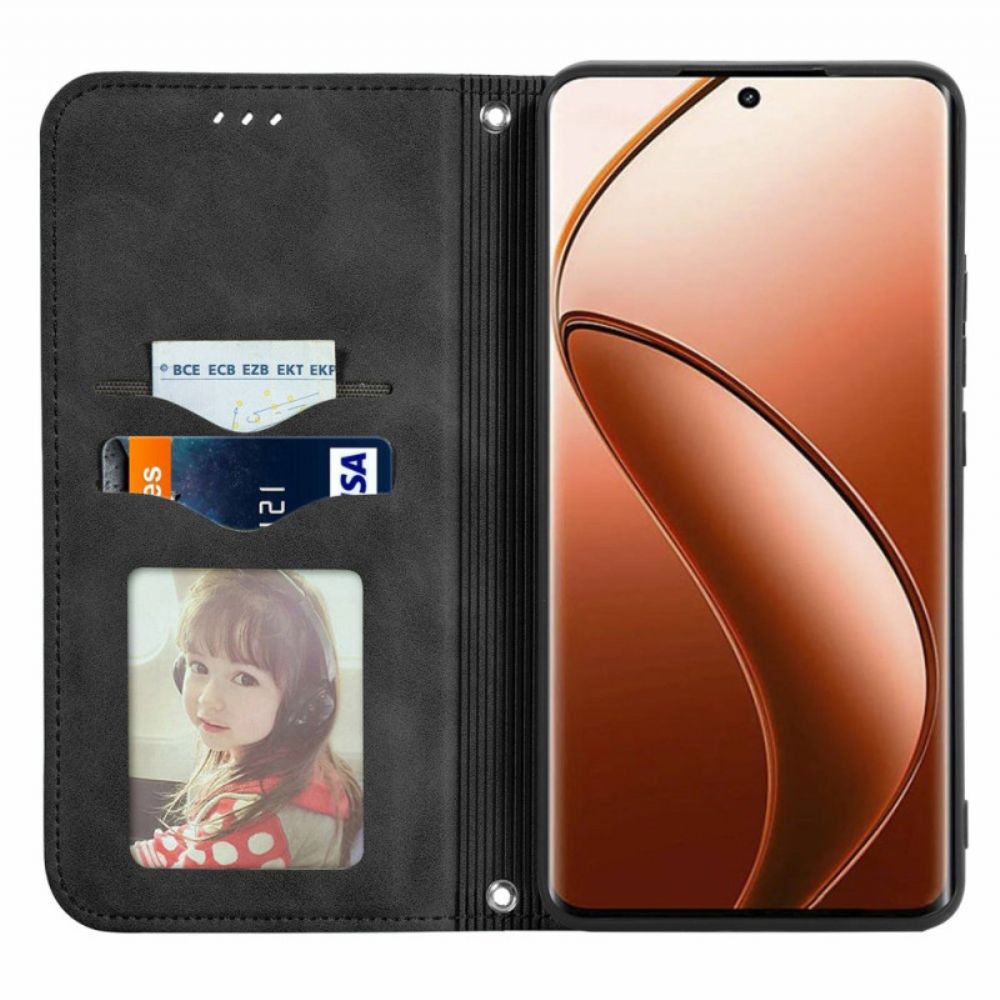 Folio-hoesje Realme 12 Pro / 12 Pro Plus Suède-effect Bescherming Hoesje