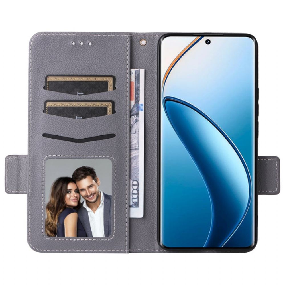 Folio-hoesje Realme 12 Pro / 12 Pro Plus Telefoonhoesje Dubbele Riemsluiting