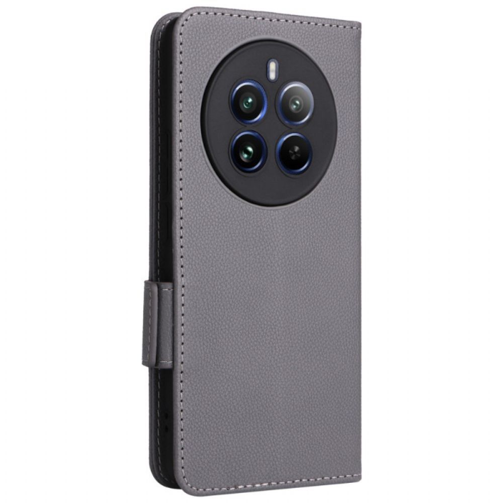 Folio-hoesje Realme 12 Pro / 12 Pro Plus Telefoonhoesje Dubbele Riemsluiting