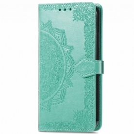 Leren Hoesje Realme 12 Pro / 12 Pro Plus Barokmandala Bescherming Hoesje