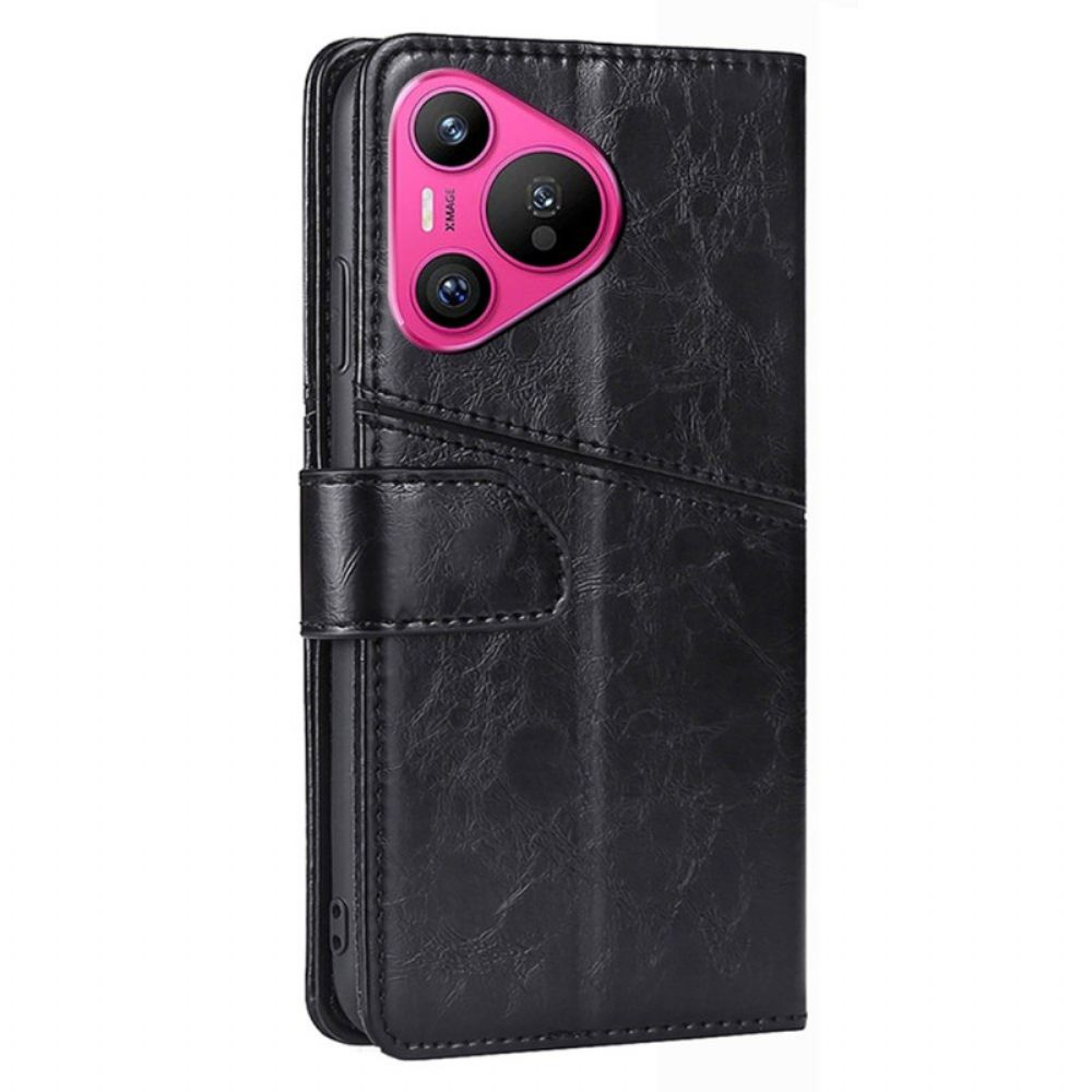 Flip Case Leren Huawei Pura 70 Vintage Gestileerd