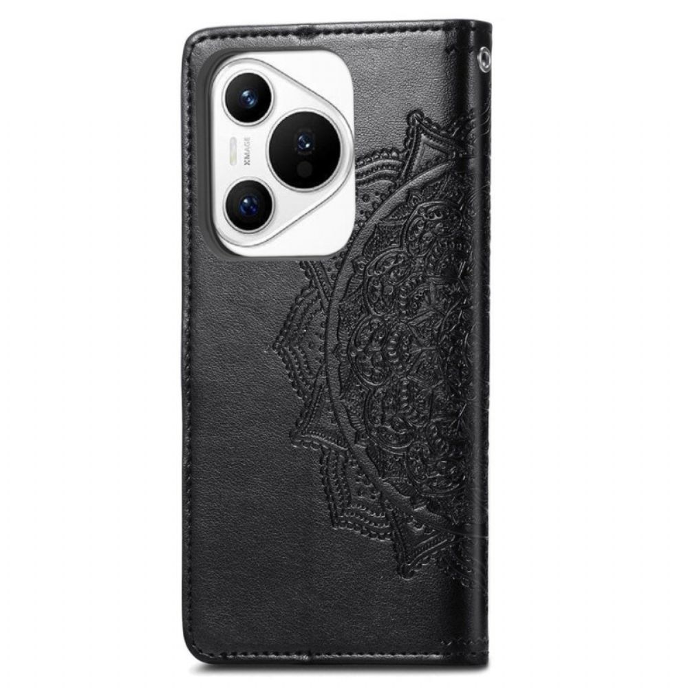 Leren Hoesje Huawei Pura 70 Barok Mandala Met Riempje