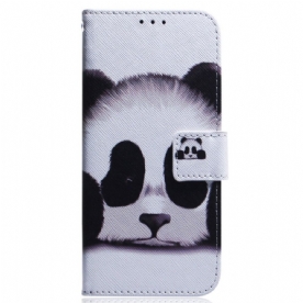 Leren Hoesje voor Realme C31 Mooie Panda