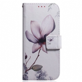 Leren Hoesje voor Realme C31 Roze Bloem