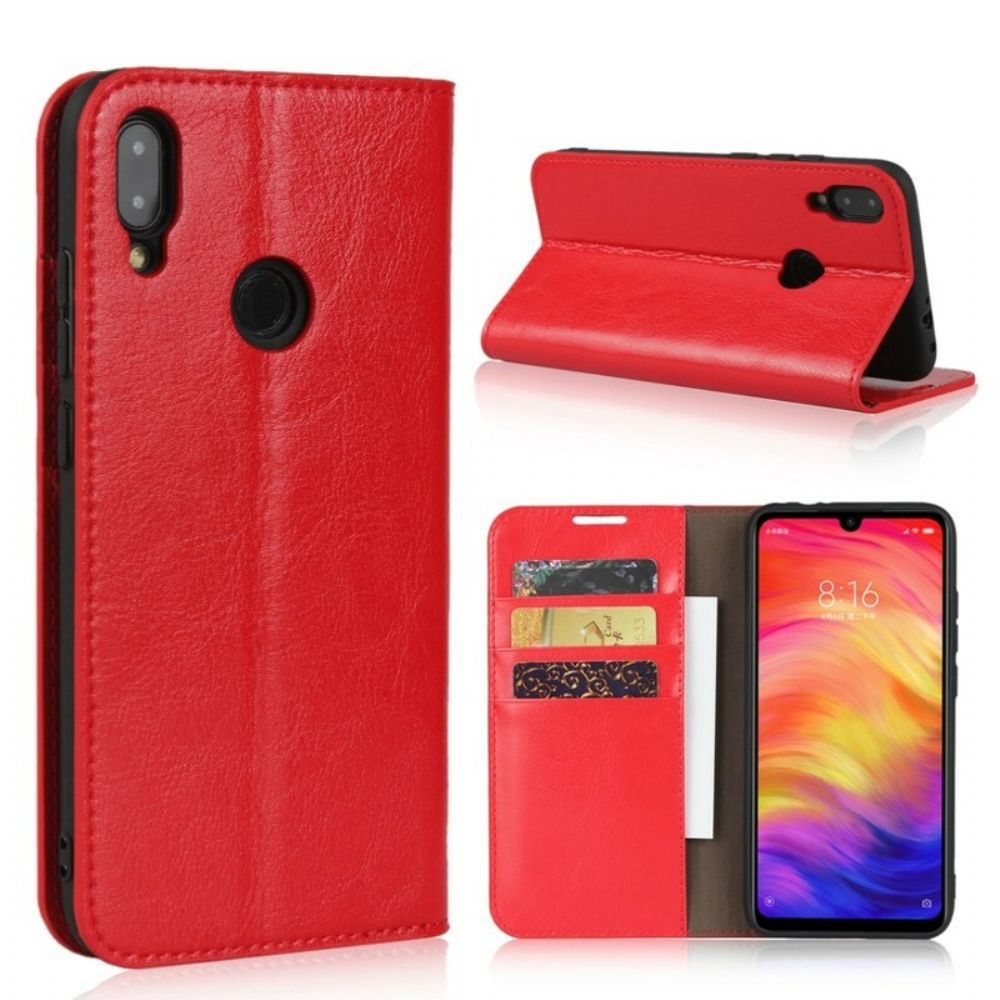 Bescherming Hoesje voor Xiaomi Redmi Note 7 Folio-hoesje Echt Verouderd Leer