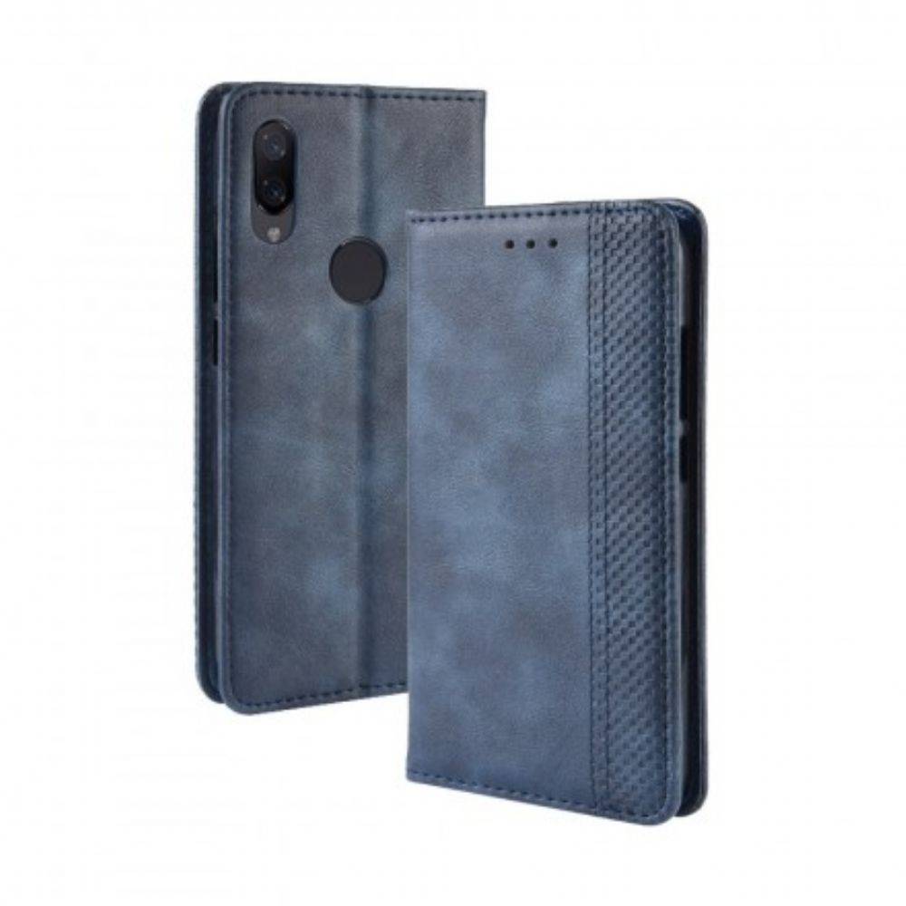 Bescherming Hoesje voor Xiaomi Redmi Note 7 Folio-hoesje Vintage Gestileerd Leereffect