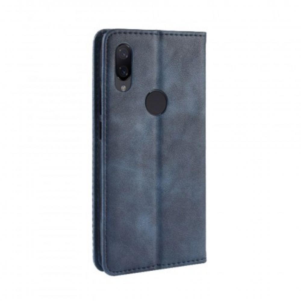 Bescherming Hoesje voor Xiaomi Redmi Note 7 Folio-hoesje Vintage Gestileerd Leereffect