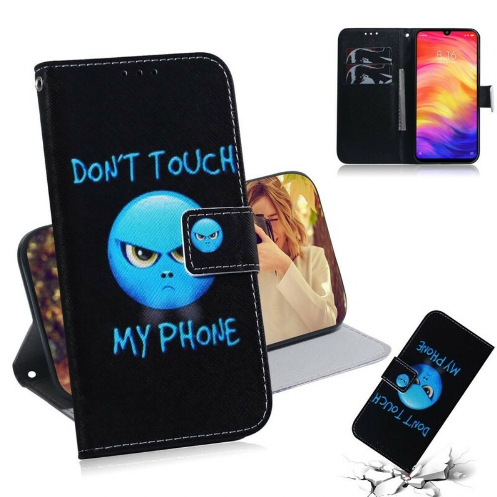 Folio-hoesje voor Xiaomi Redmi Note 7 Emoji-telefoon