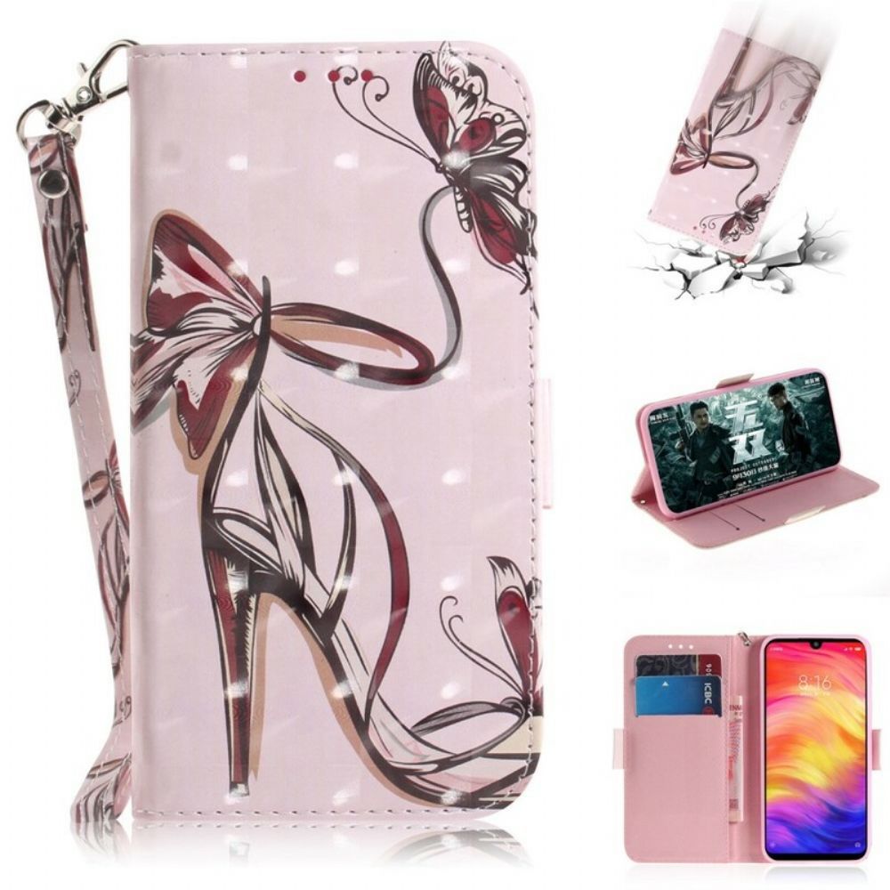 Folio-hoesje voor Xiaomi Redmi Note 7 Met Ketting Bandpomp