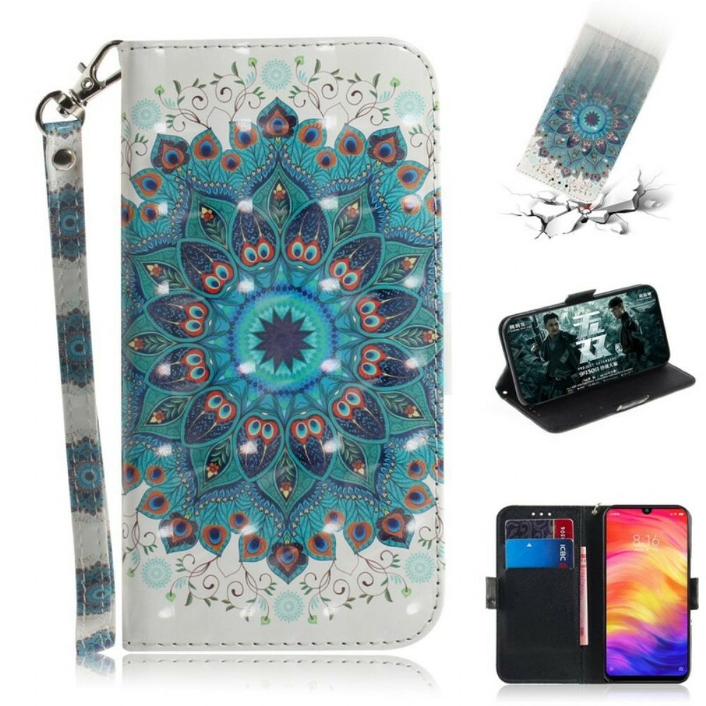 Folio-hoesje voor Xiaomi Redmi Note 7 Met Ketting Meesterlijke Lanyard Manda