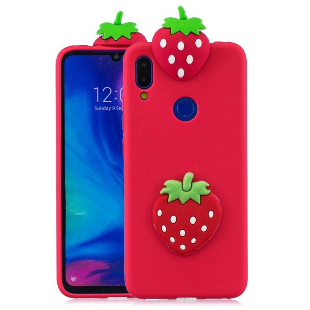 Hoesje voor Xiaomi Redmi Note 7 3d Aardbei