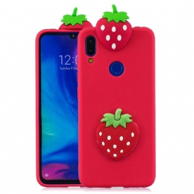 Hoesje voor Xiaomi Redmi Note 7 3d Aardbei