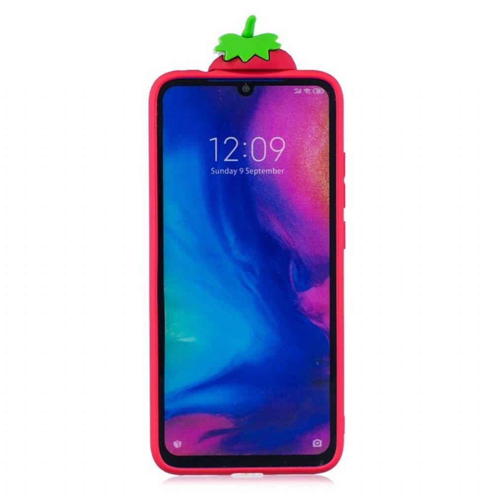 Hoesje voor Xiaomi Redmi Note 7 3d Aardbei