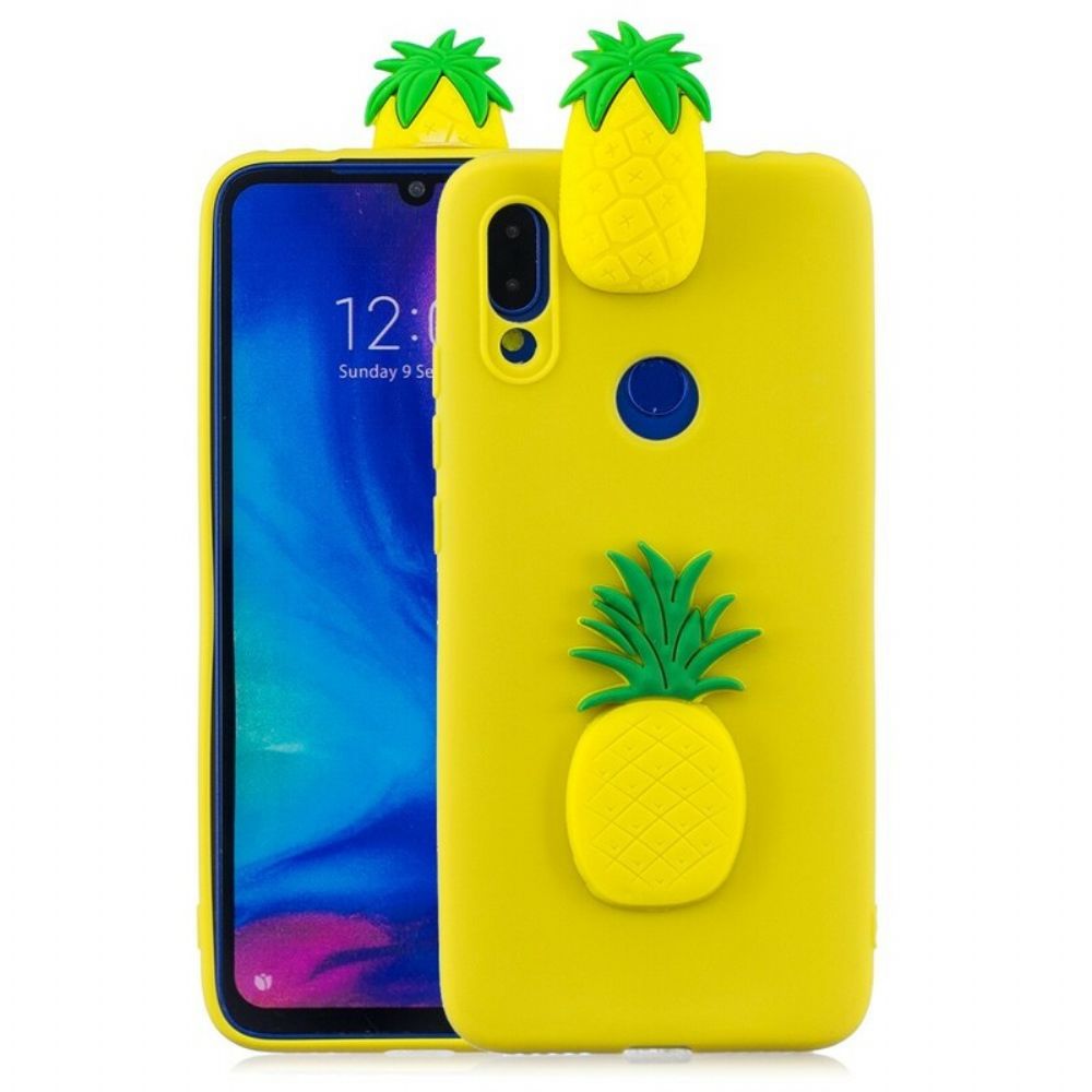 Hoesje voor Xiaomi Redmi Note 7 3d Ananas