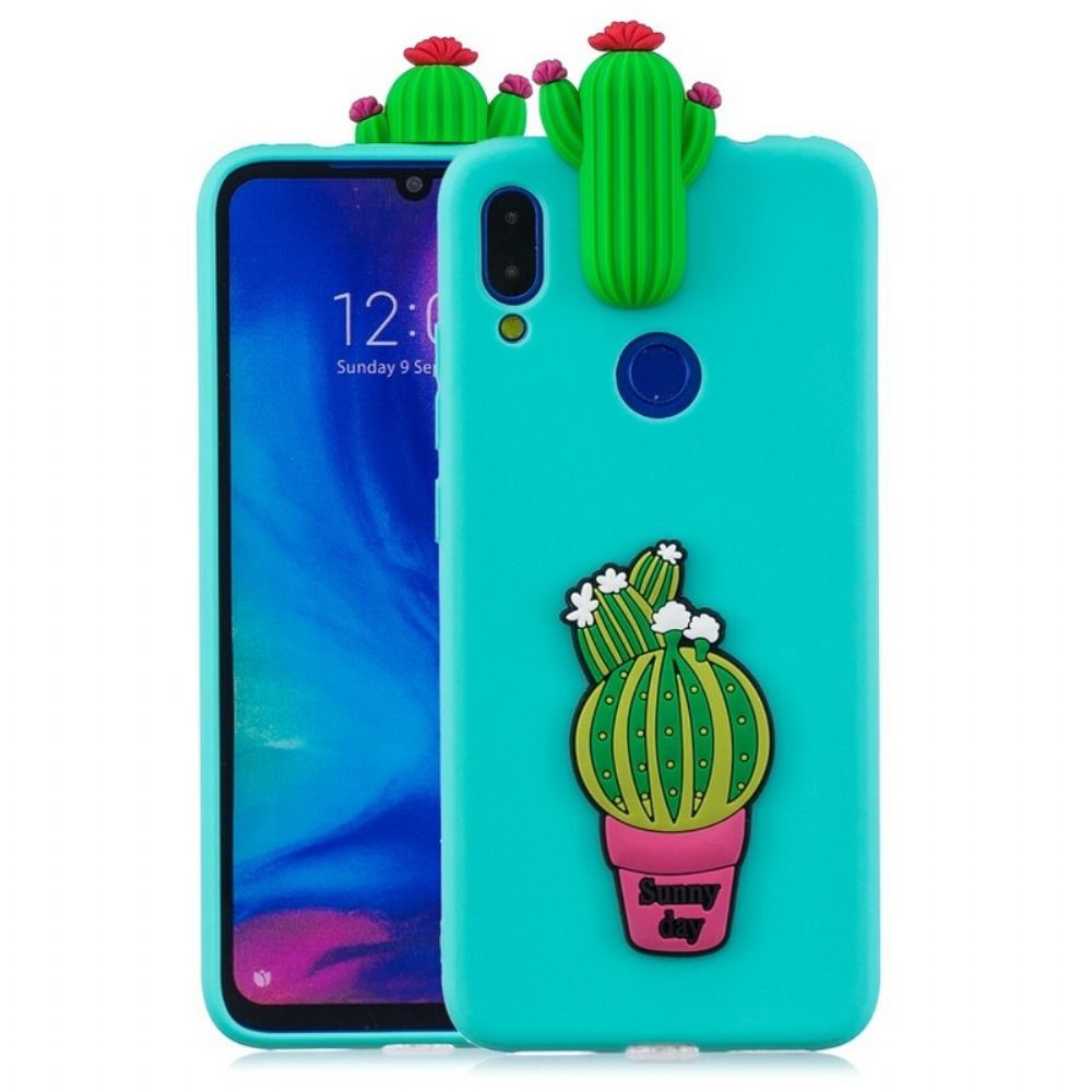 Hoesje voor Xiaomi Redmi Note 7 3d Cactus Waanzin