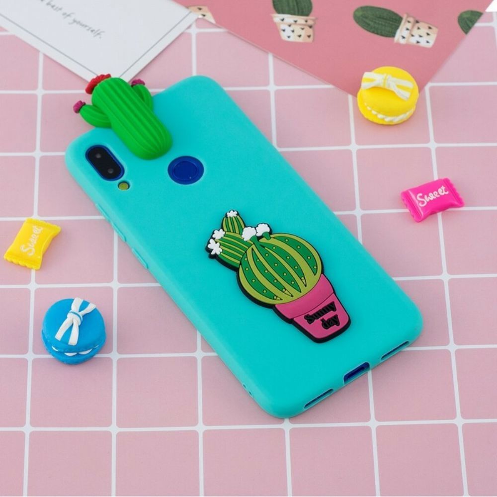 Hoesje voor Xiaomi Redmi Note 7 3d Cactus Waanzin