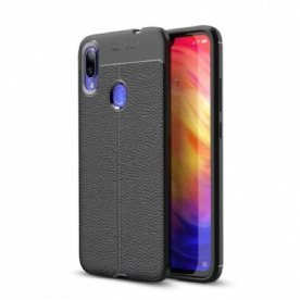 Hoesje voor Xiaomi Redmi Note 7 Dubbele Lijn Litchi Leereffect