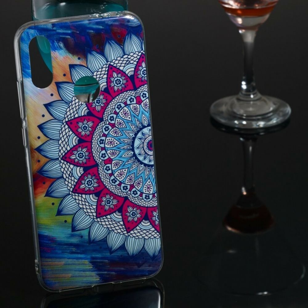 Hoesje voor Xiaomi Redmi Note 7 Fluorescerende Kleurrijke Mandala