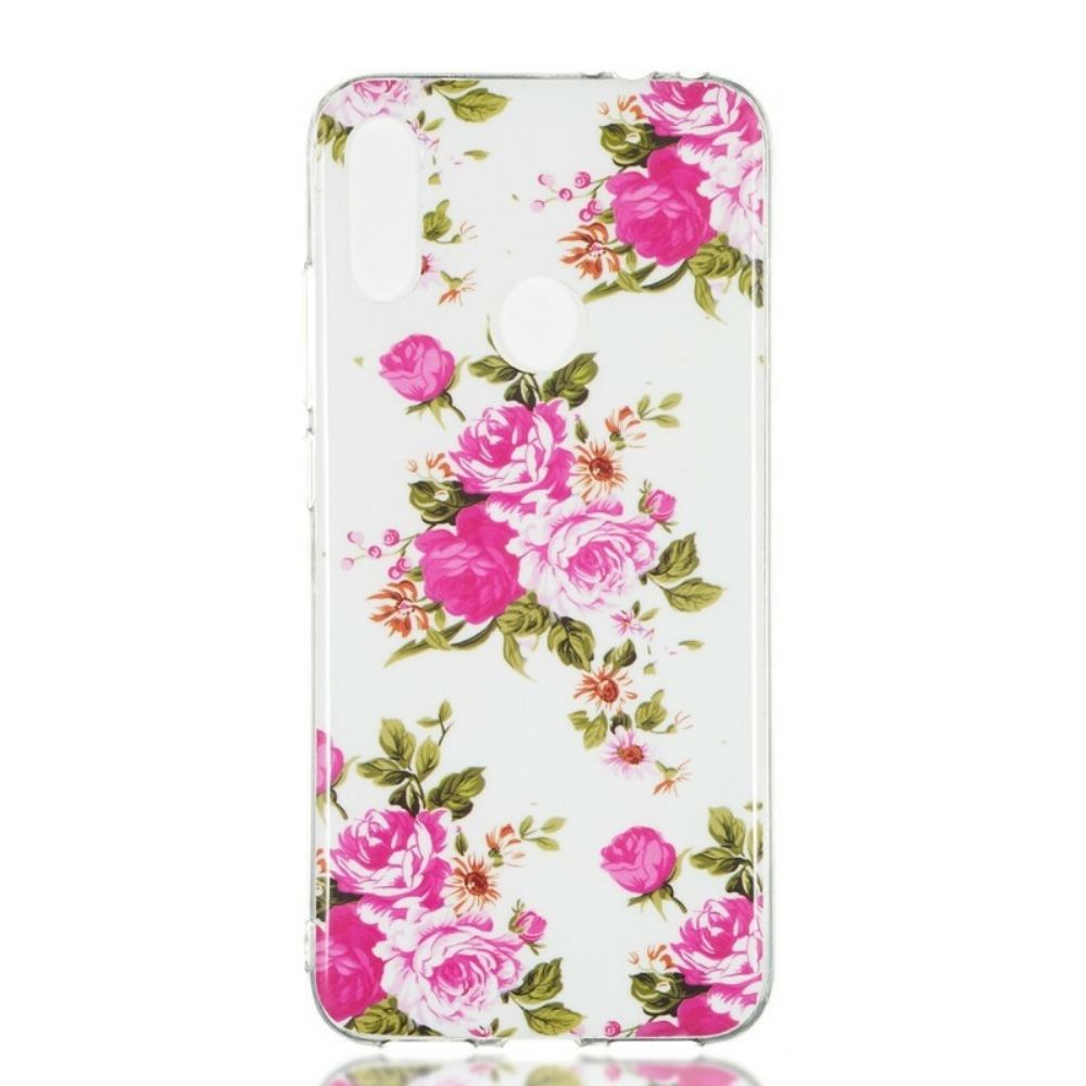 Hoesje voor Xiaomi Redmi Note 7 Fluorescerende Vrijheidsbloemen