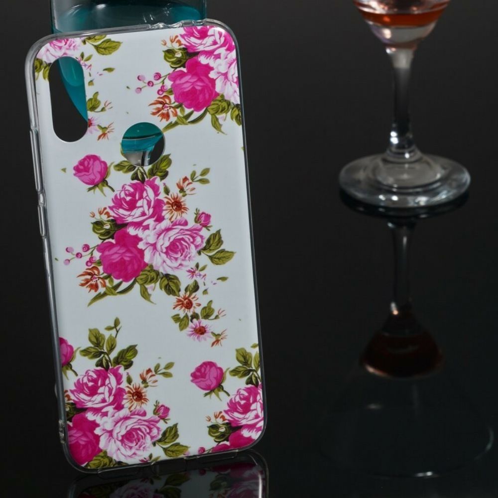 Hoesje voor Xiaomi Redmi Note 7 Fluorescerende Vrijheidsbloemen