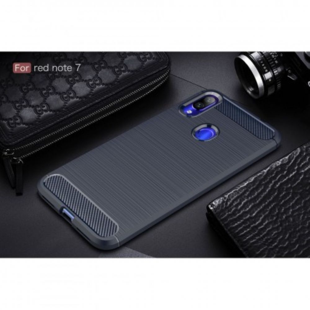 Hoesje voor Xiaomi Redmi Note 7 Geborstelde Koolstofvezel