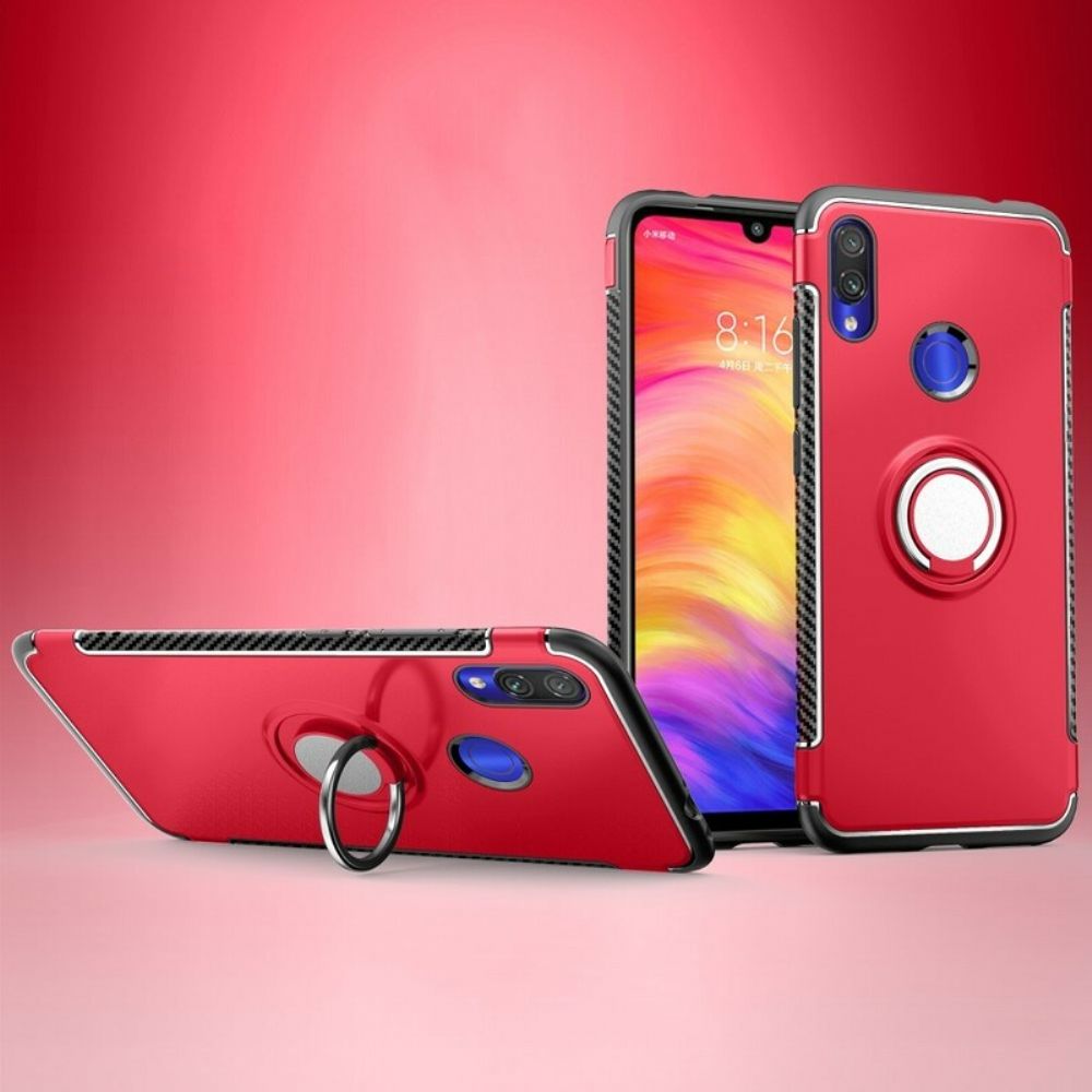 Hoesje voor Xiaomi Redmi Note 7 Koolstofvezelring