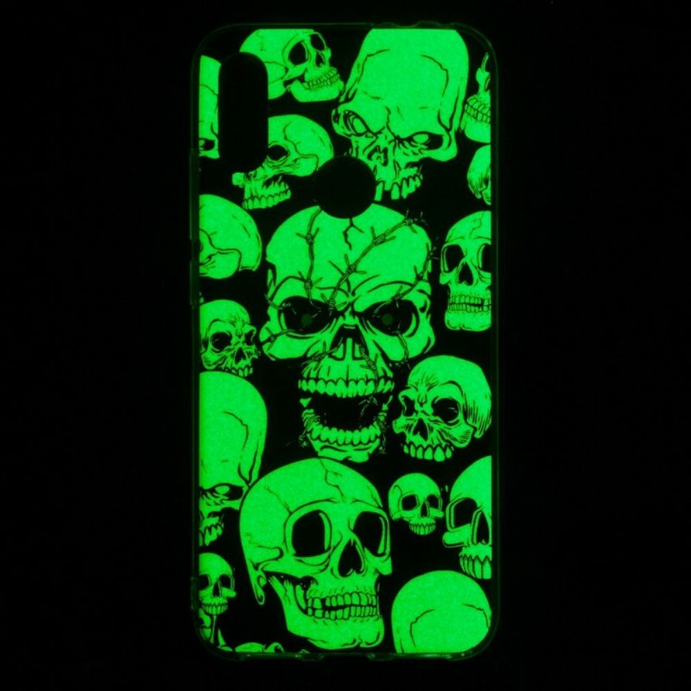 Hoesje voor Xiaomi Redmi Note 7 Pas Op Voor Fluorescerende Schedels