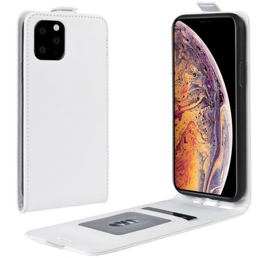 Folio-hoesje voor iPhone 11 Pro Max Flip Case Opvouwbaar Leereffect