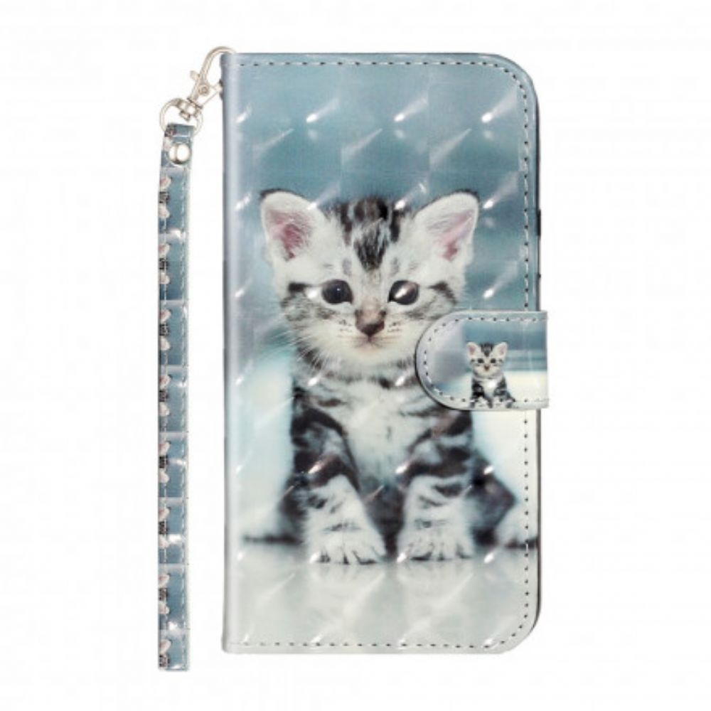 Folio-hoesje voor iPhone 11 Pro Max Met Ketting Chaton Lichtspots Met Riem