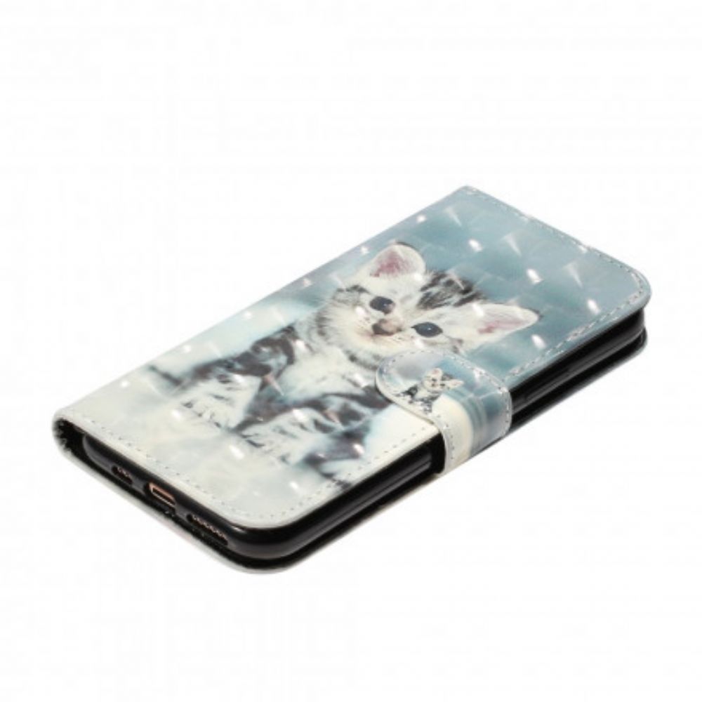 Folio-hoesje voor iPhone 11 Pro Max Met Ketting Chaton Lichtspots Met Riem