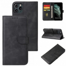 Folio-hoesje voor iPhone 11 Pro Max Vintage Lederen Stijl