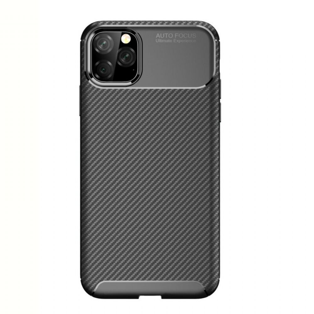 Hoesje voor iPhone 11 Pro Max Flexibele Koolstofvezeltextuur