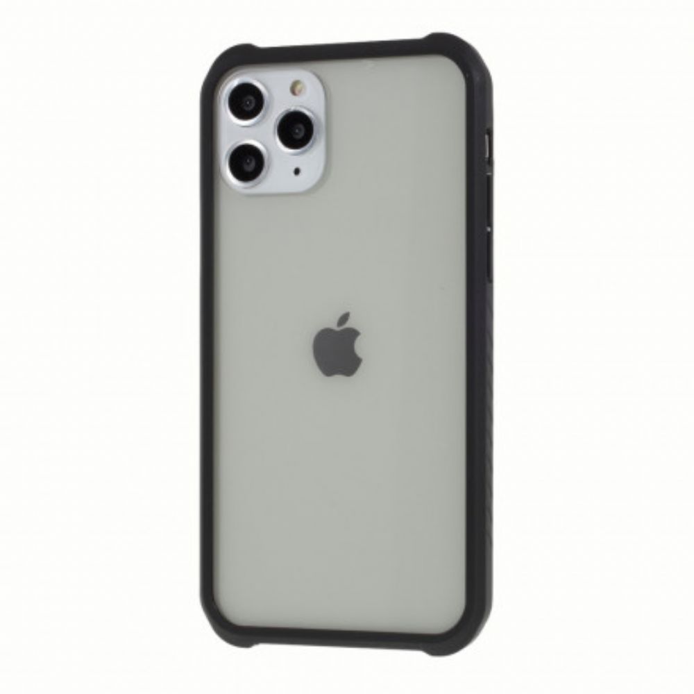 Hoesje voor iPhone 11 Pro Max Gehard Glas En Siliconen Met Schermfilm