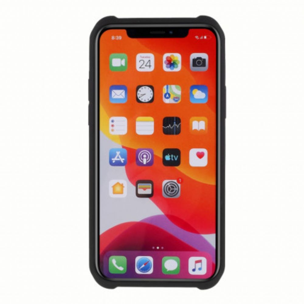 Hoesje voor iPhone 11 Pro Max Gehard Glas En Siliconen Met Schermfilm