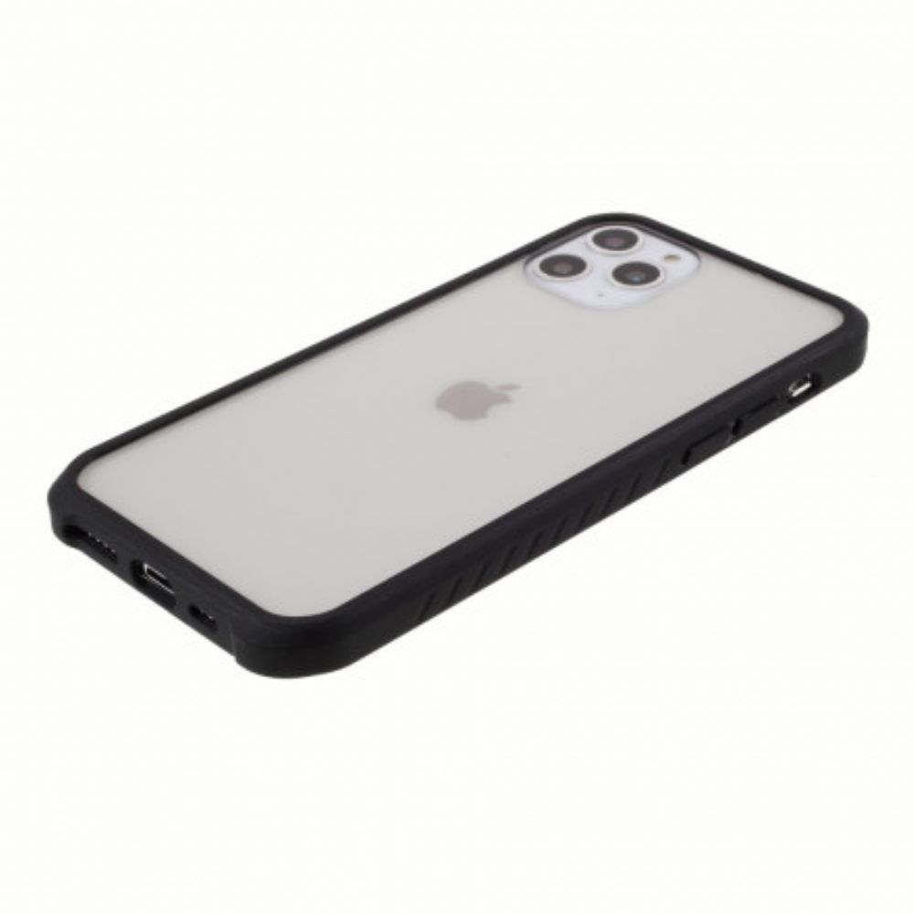 Hoesje voor iPhone 11 Pro Max Gehard Glas En Siliconen Met Schermfilm