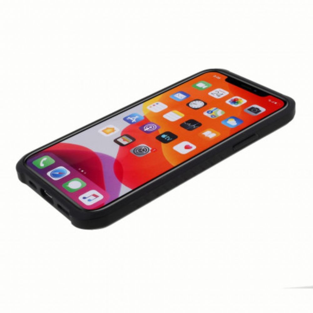 Hoesje voor iPhone 11 Pro Max Gehard Glas En Siliconen Met Schermfilm