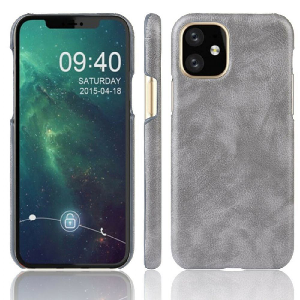 Hoesje voor iPhone 11 Pro Max Litchi-leereffect