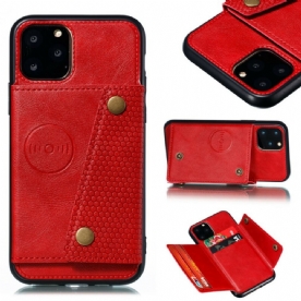 Hoesje voor iPhone 11 Pro Max Portemonnee Snap Portemonnee