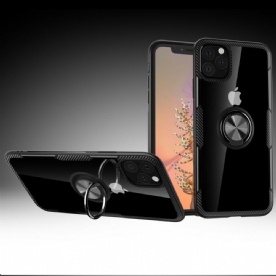 Hoesje voor iPhone 11 Pro Max Ringondersteuning Randen Metaaleffect