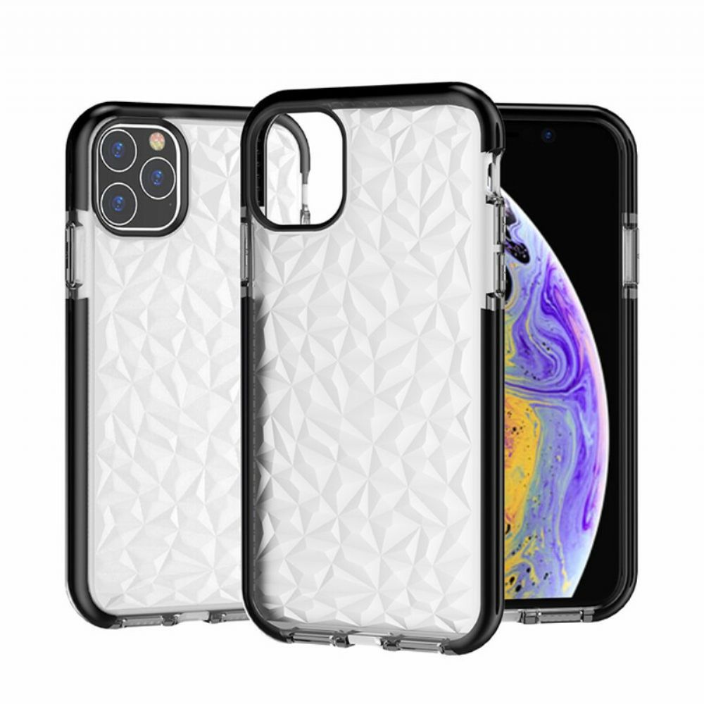 Hoesje voor iPhone 11 Pro Max Transparante Diamanttextuur