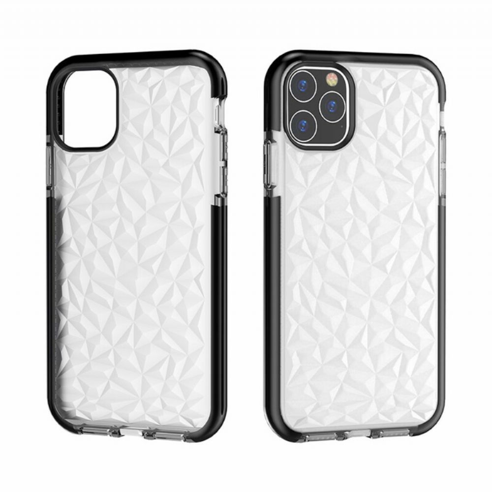 Hoesje voor iPhone 11 Pro Max Transparante Diamanttextuur