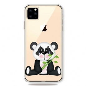 Hoesje voor iPhone 11 Pro Max Transparante Verdrietige Panda