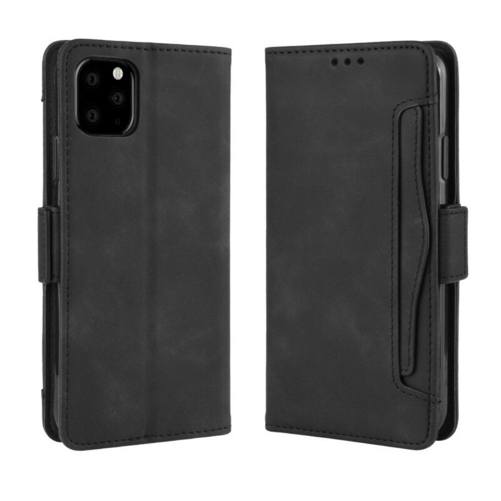 Leren Hoesje voor iPhone 11 Pro Max Eerste Klas Multi-kaart